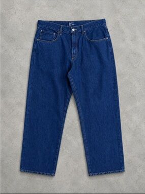 GAP SuperSoft Relaxed Jeans Men’s 36x32 Dark Wash Lyocell Blend Streetwear 2024